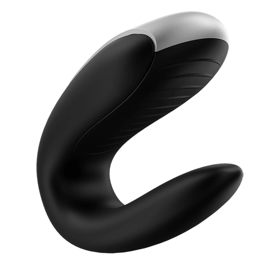 Satisfyer Double Fun Black – paaridele mõeldud mudel koos pulti ja rakendusega, must